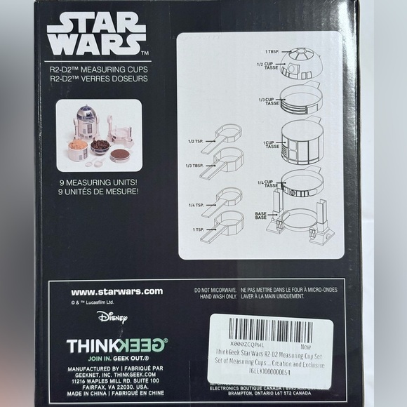 🎉HP🎉 Star Wars R2-D2 Measuring Cup Set NWT - Picture 6 of 7